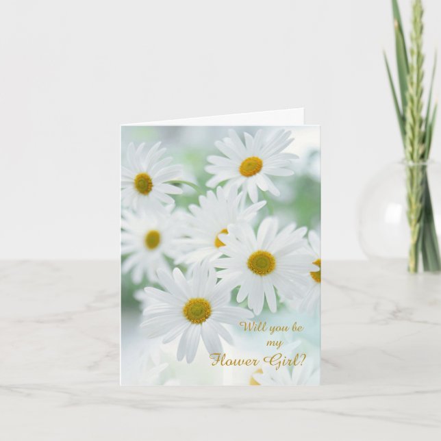 Invitación Boda de margarita blanca (Anverso)