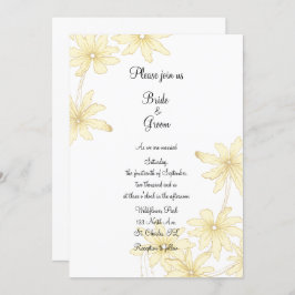 Invitación Boda de margaritas amarillas
