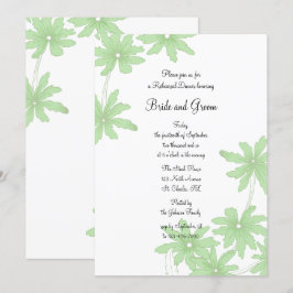 Invitación Boda de margaritas de color verde claro para la ce
