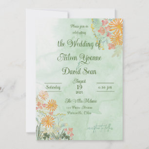 Invitación Boda de Margaritas de Primavera Irlandesa