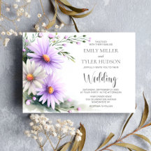 Boda de Margaritas Purpura y Blanco