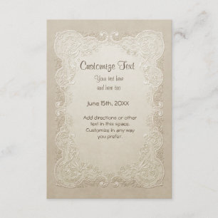 Invitación Boda de mariposa de encaje floral