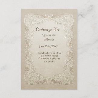 Invitación Boda de mariposa de encaje floral