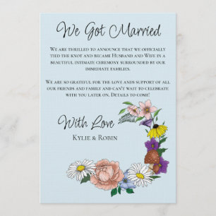 Invitación Boda de Mariposa de Hongos Flores Silvestres Capri