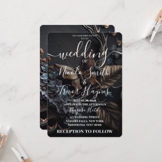 Invitación Boda de mariposa de metal personalizada Steampunk