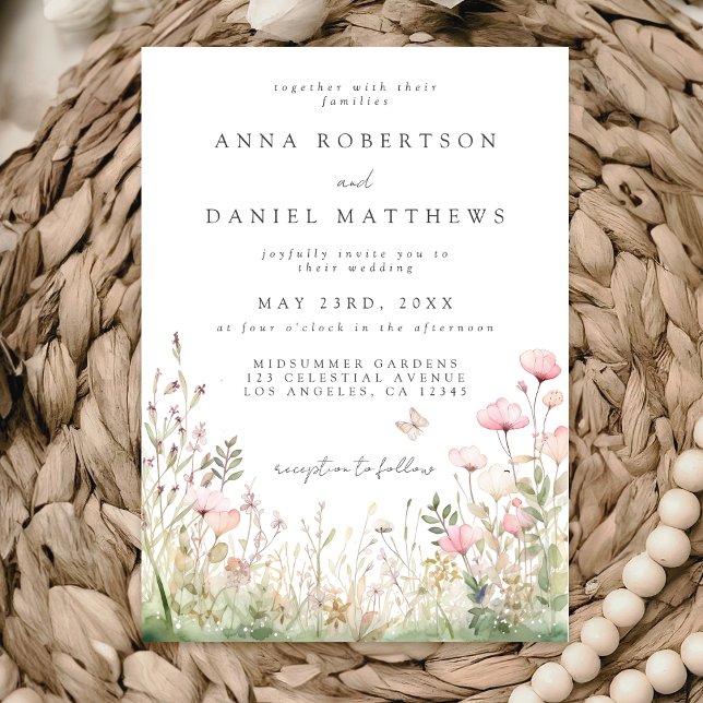 Invitación Boda de mariposa floral (Subido por el creador)