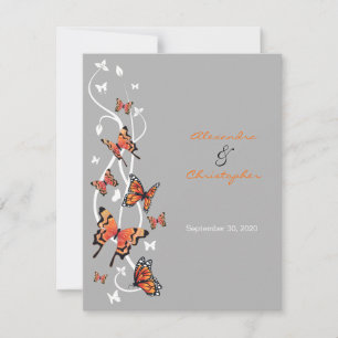 Invitación Boda de mariposa y Swirls 2