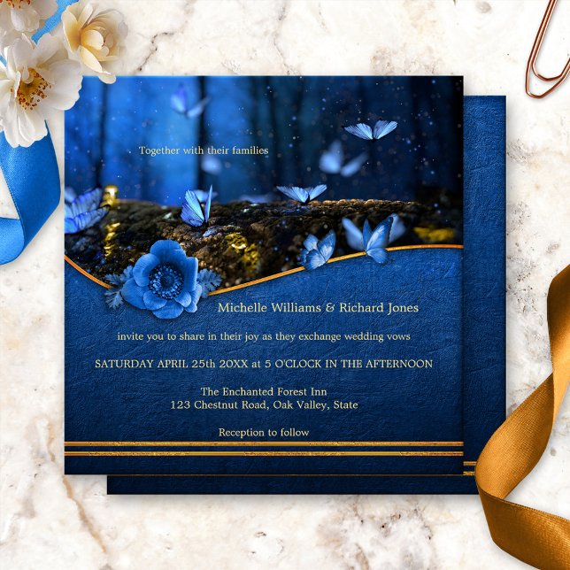 Invitación Boda de mariposas forestales encantadas (Subido por el creador)