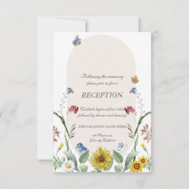 Invitación boda de mariposas girasol