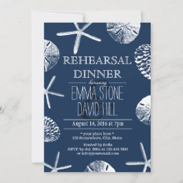 Invitación Boda de mariscos de la Marina Blue Beach Cena