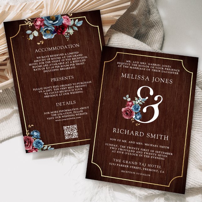 Invitación Boda de mariscos y ampersores florales de la Marin (Subido por el creador)