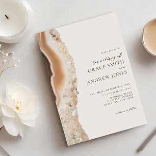 Invitación Boda de Mármol Agate de Piedra