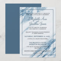 Boda de Mármol Azul Dusty Formal