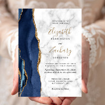 Boda de mármol azul navío moderno con oro