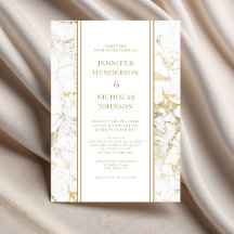 Boda de mármol blanco y dorado elegante
