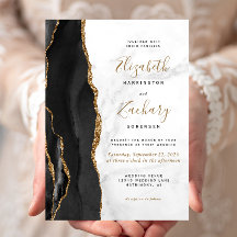 Boda de mármol de ágata de oro negro