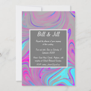 Invitación Boda de Mármol Líquido