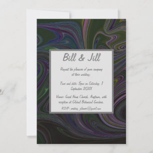 Invitación Boda de Mármol Líquido