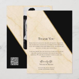 Invitación Boda de mármol marfil y dorado de Geometría Dorada