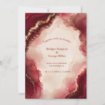 Boda de mármol Ruby Burgundy Agate Luxe