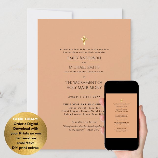 Invitación Boda de Masa Nupcial de la Iglesia Coral Católica (Subido por el creador)