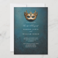 Boda de máscara de la mascarada dorada