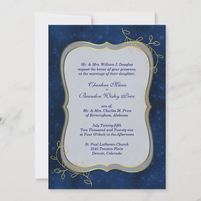 Invitación Boda de Mediados de Noche de Verano (Anverso)