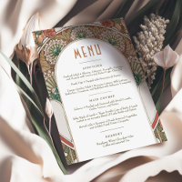 Boda de menú Art Nouveau vintage de Mucha Invitati