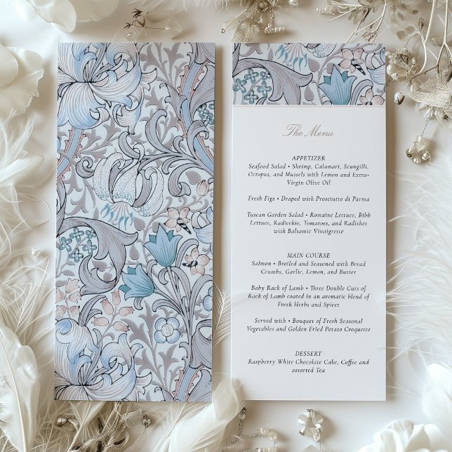 Invitación Boda de menú Golden Lilies William Morris (Subido por el creador)