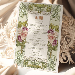 Invitación Boda de menú Vintage Art Nouveau de Mucha Dinner