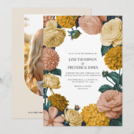 Invitación Boda de Miel Ámbar, Rosa Caramelo y Mazapán Suave