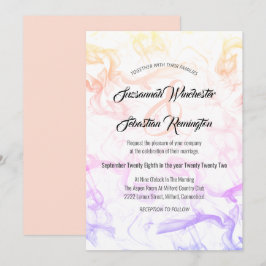Invitación Boda de Minimalista Moderno Niebla Humeante Colori