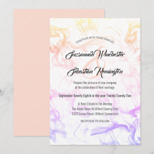 Invitación Boda de Minimalista Moderno Niebla Humeante Colori