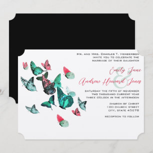 Invitación Boda de Mint Neo y Pink Pink