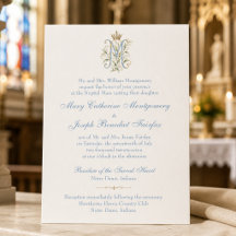 Boda de Misa Nupcial con Monograma Mariano Católic