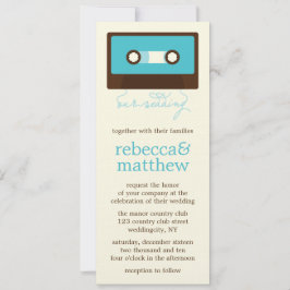 Invitación Boda de mixtape retro