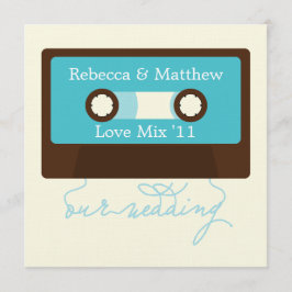 Invitación Boda de mixtape retro
