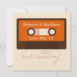 Invitación Boda de mixtape retro