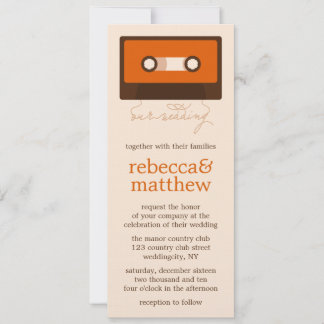 Invitación Boda de mixtape retro