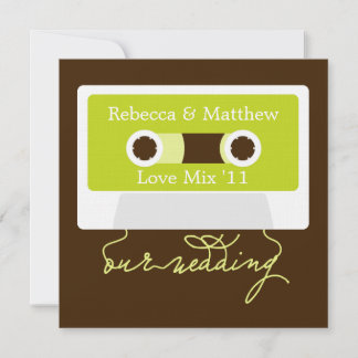Invitación Boda de mixtape retro