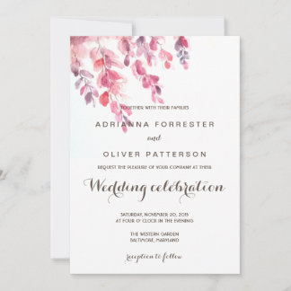 Invitación Boda de Moda de hojas de agua