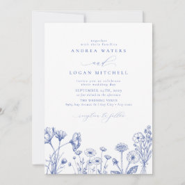 Invitación Boda de Moda del Boho de Flores Silvestres