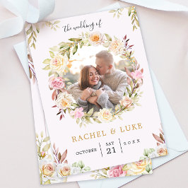 Invitación Boda de Moda floral de Champagne