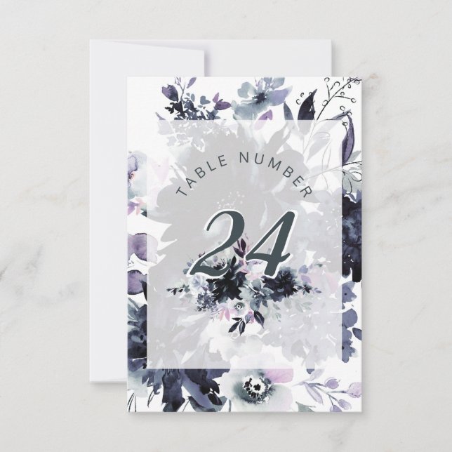 Invitación Boda de Moda floral floral nocturna (Anverso)