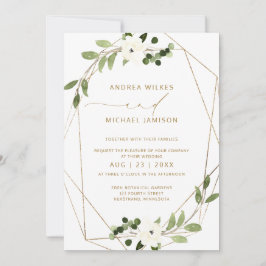 Invitación Boda de moda Invitar Relieve metalizado de imitaci