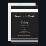 Invitación Boda de Moda mínima en blanco y negro<br><div class="desc">Personalizar esta elegante invitación para cualquier evento.</div>