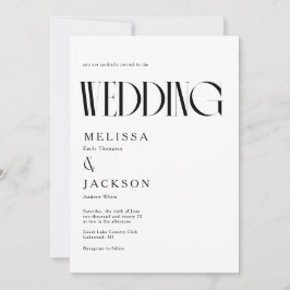 Invitación Boda de Moda minimalista