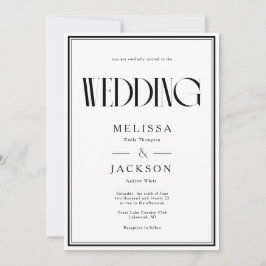 Invitación Boda de Moda minimalista