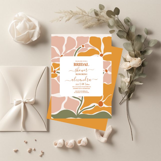 Invitación Boda de Moda retro floral Boho (Subido por el creador)