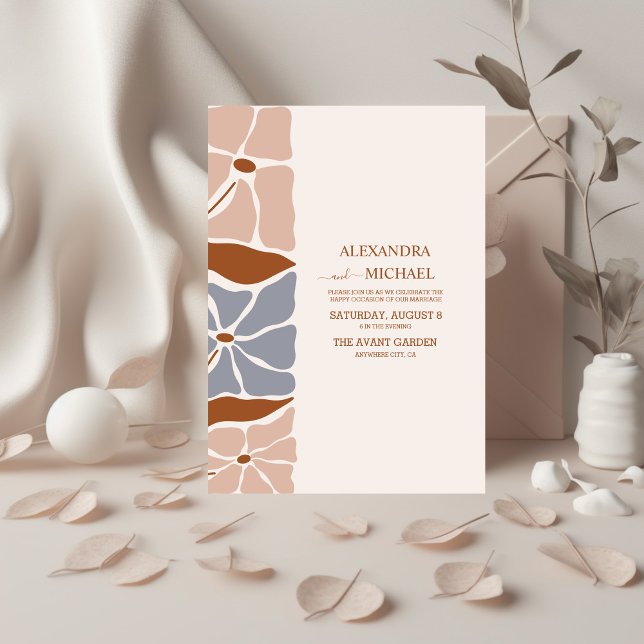 Invitación Boda de Moda retro floral Boho (Subido por el creador)